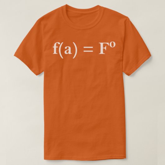 FAFO Math Equation Funny FAFO Meme T-Shirt (Design vorne)