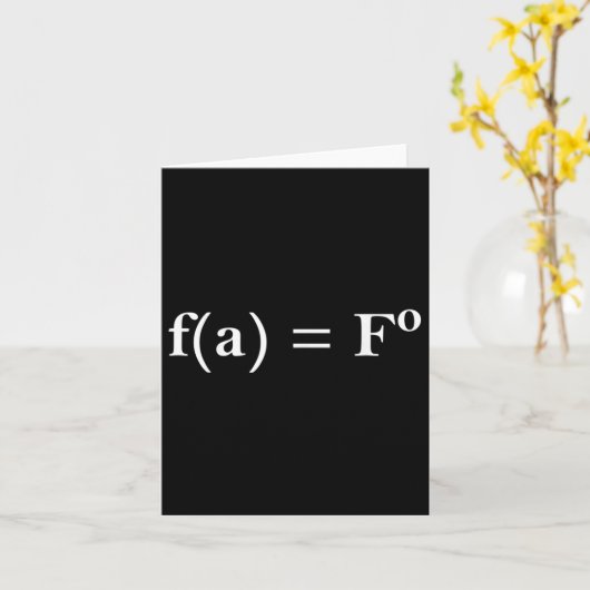 Fafo Math Equation Funny Novelty Math Teacher Nerd Karte (Gelbe Blume)