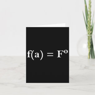 Fafo Math Equation Funny Novelty Math Teacher Nerd Karte