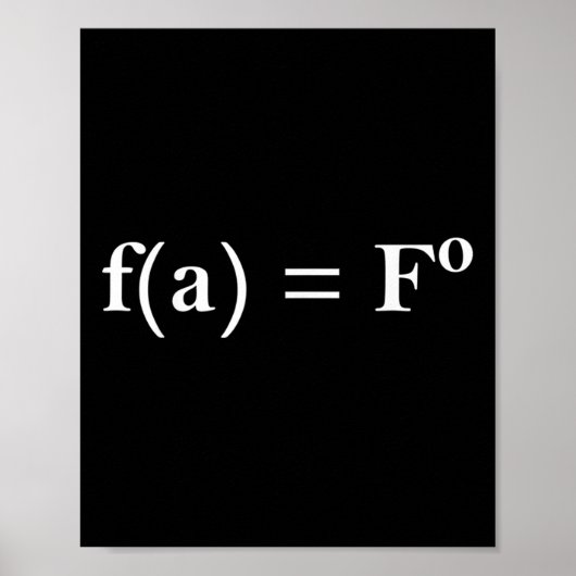 Fafo Math Equation Funny Novelty Math Teacher Nerd Poster (Vorne)