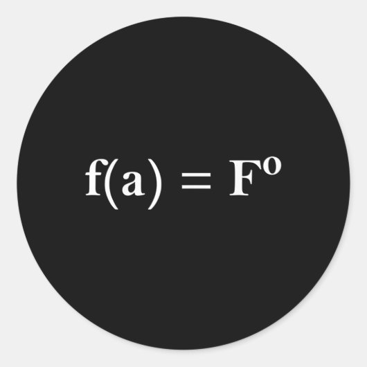 Fafo Math Equation Funny Novelty Math Teacher Nerd Runder Aufkleber (Vorderseite)