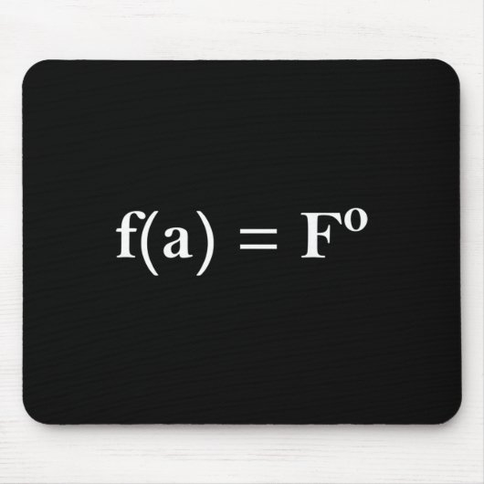 Fafo-Math-Gleichung Lustiges Geschenk für Matheleh Mousepad (Vorne)