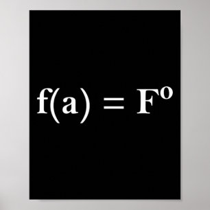 Fafo-Math-Gleichung Lustiges Geschenk für Matheleh Poster