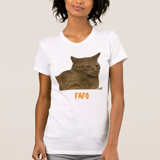 FAFO Orange Cattitude T-Shirt (Vorderseite)