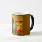 FAFO – Small Cat, Big Attitude Coffee Mug Verwandlungstasse (VorderseiteRechts)