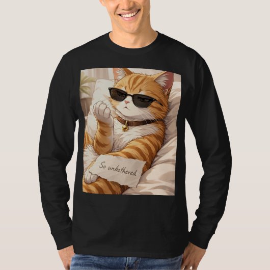 FAFO – So Unbothered Cat T-Shirt (Vorderseite)