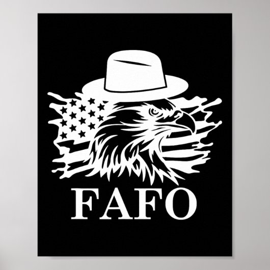 Fafo Trump Uns Flagge  Poster (Vorne)