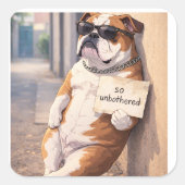 FAFO — Unbothered Bulldog Sticker (Vorderseite)