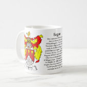 Fagan Familien-Wappen Kaffeetasse (Vorderseite Links)