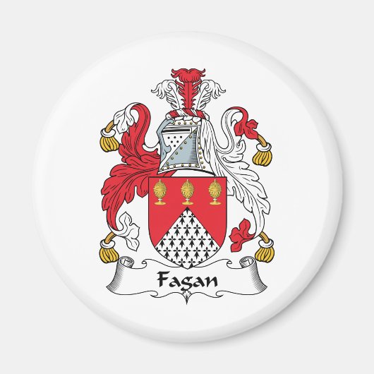 Fagan Familienwappen Magnet (Vorne)