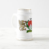 Fagan Irish Shield Personalisiert Beer Stein Bierglas (Vorderseite Links)