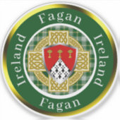 Fagan Shield & Celtic Cross Personalisiert Aufkleber (Vorderseite)