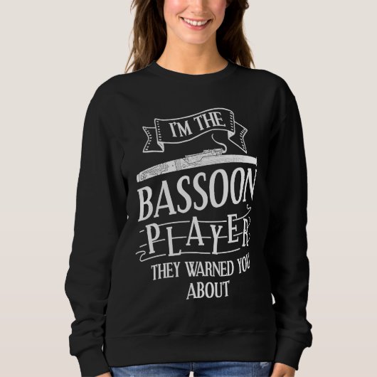 Fagott Instrument Fagottist Spieler Sweatshirt (Vorderseite)