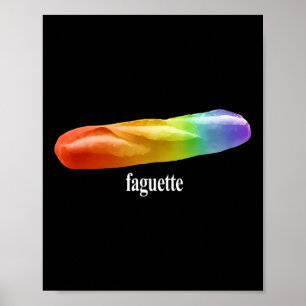 Faguette Hot Dog Funny für Männer Frauen Poster