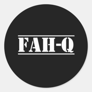 Fah-Q Runder Aufkleber