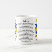 Fahey, der Ursprung, die Bedeutung und das Wappen Kaffeetasse (Mittel)