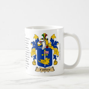 Fahey, der Ursprung, die Bedeutung und das Wappen Kaffeetasse