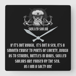 FÄHIGE SAILOREN QUADRATISCHE WANDUHR