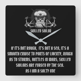 FÄHIGE SAILOREN QUADRATISCHE WANDUHR