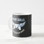 Fähiger Controller mit Flügel-Grafik Kaffeetasse (Vorderseite Links)