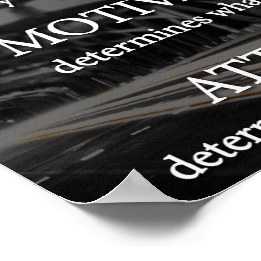 Fähigkeit, Motivation, Einstellung Poster (Ecke)