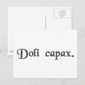 Fähigkeit zur Kriminalität. Postkarte (Vorne/Hinten)