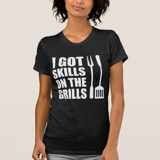 Fähigkeiten am Grill (ON DARK) T-Shirt (Vorderseite)