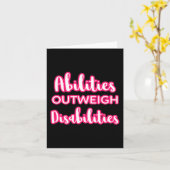 Fähigkeiten schwerer wiegen als Behindertenlehrer Karte (Gelbe Blume)