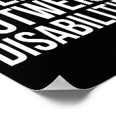 Fähigkeiten überwiegen Behinderungen Autismus Bewu Poster (Ecke)