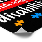 Fähigkeiten überwiegen Behinderungen Autismus Bewu Poster (Ecke)