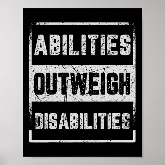 Fähigkeiten überwiegen Behinderungen Autismus Bewu Poster (Vorne)