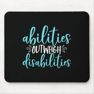 Fähigkeiten überwiegen Behinderungen Besondere Bil Mousepad