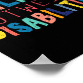 Fähigkeiten überwiegen Behinderungen Besondere Bil Poster (Ecke)