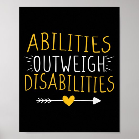 Fähigkeiten überwiegen Behinderungen Besondere Bil Poster (Vorne)