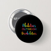 Fähigkeiten überwiegen die Behinderungen Lehrer-Sp Button (Vorne & Hinten)