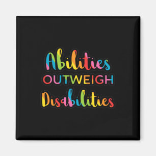Fähigkeiten überwiegen die Behinderungen Lehrer-Sp Magnet