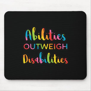 Fähigkeiten überwiegen die Behinderungen Lehrer-Sp Mousepad