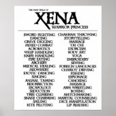 Fähigkeiten von XENA Poster (Vorne)