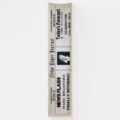 FAHNE 12' x 2,5' - NACHRICHTEN-PAPIERruhestand - Banner (Vertikal)