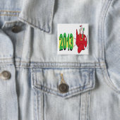 Fahne 2013 gezogen von Weihnachtsmann Button (Beispiel)