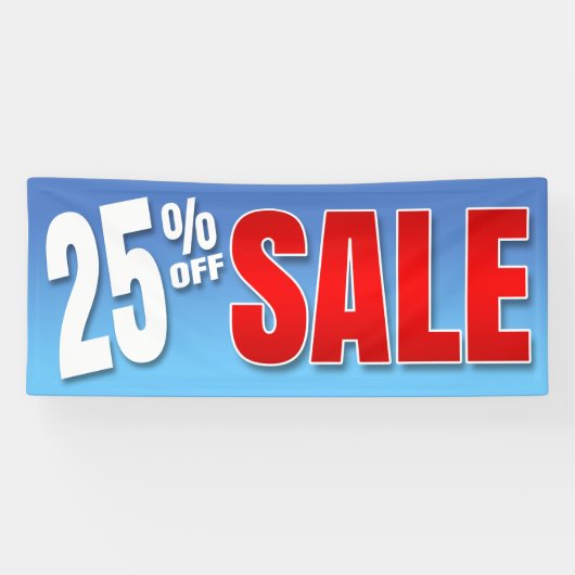 FAHNE 25% WEG VOM VERKAUF BANNER (Horizontal)