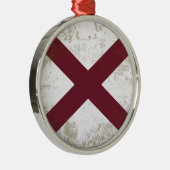 FAHNE ALABAMAS SILBERNES ORNAMENT (Rechts)