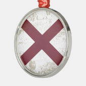 FAHNE ALABAMAS SILBERNES ORNAMENT (Links)