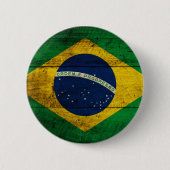 Fahne Altes Holz Brasilien Button (Vorderseite)