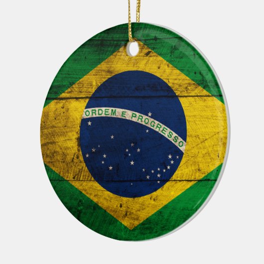 Fahne Altes Holz Brasilien Keramikornament (Links)