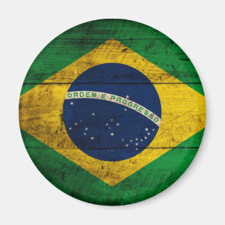 Fahne Altes Holz Brasilien Magnet