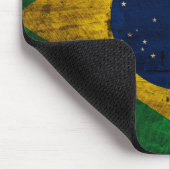 Fahne Altes Holz Brasilien Mousepad (Ecke)