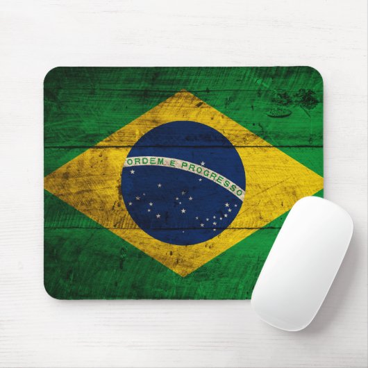 Fahne Altes Holz Brasilien Mousepad (Mit Mouse)