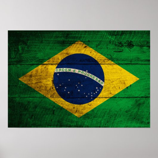 Fahne Altes Holz Brasilien Poster (Vorne)