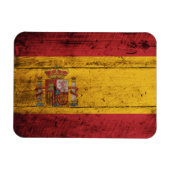 Fahne Altes Holz Spanien Magnet (Horizontal)